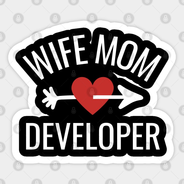 Wife Mom Developer GIft Idea Sticker by divinoro trendy boutique